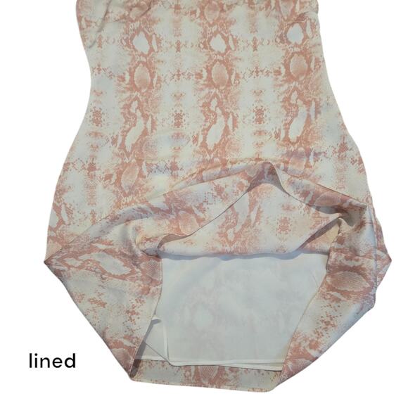 Storia Pink Snake Print Strappy Mini Slip Dress Size Medium EUC - Picture 3 of 5